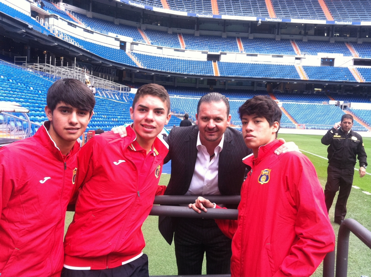 Players pitchside in Barcelona