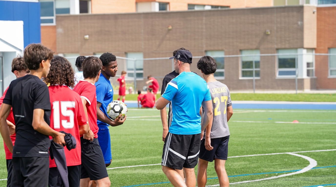 SFI coach giving a team talk